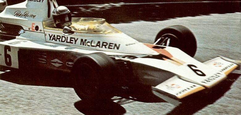 Peter Revson in his 1973 McLaren M23